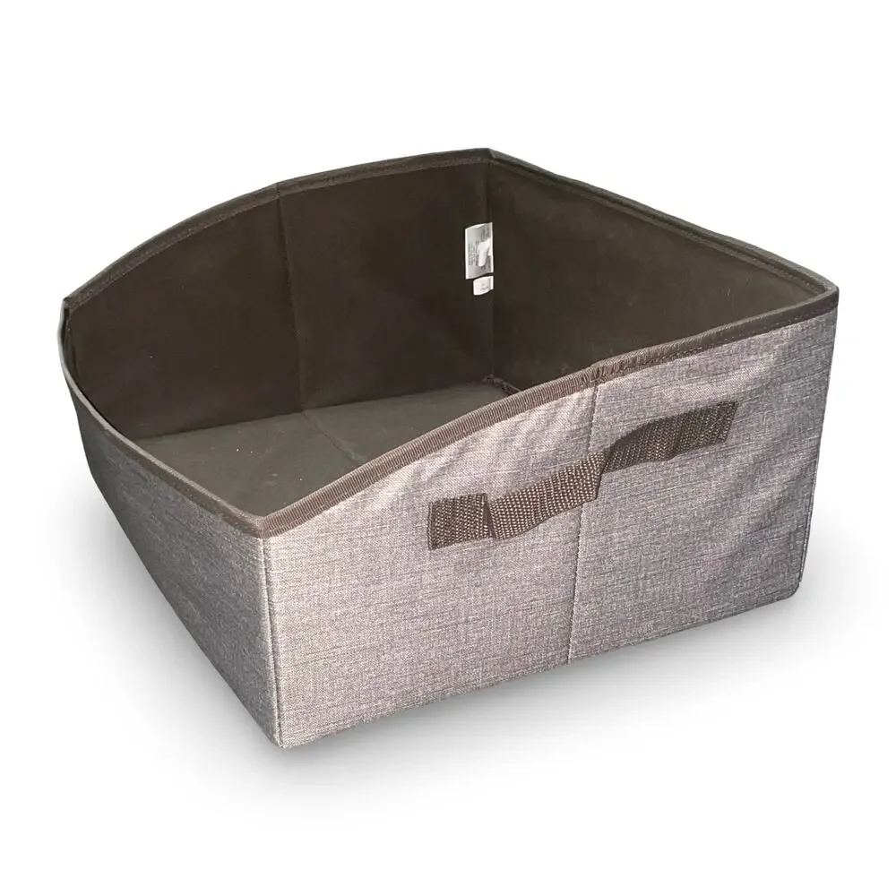Thirty-One Your Way Display Bin Grey Crosshatch Storage Organizer Collapsible